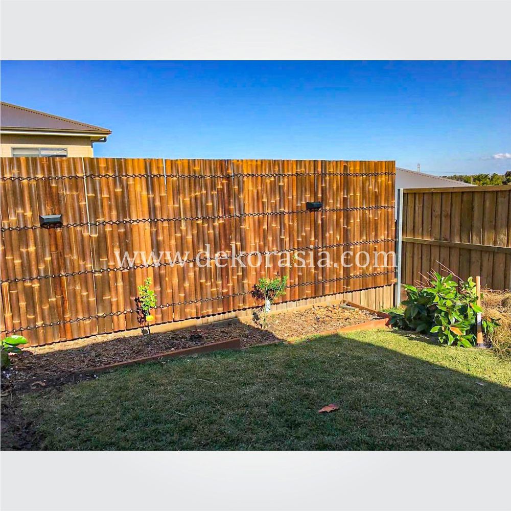 Natural Bamboo Fence Roll - Bamboo Fence Natural Green