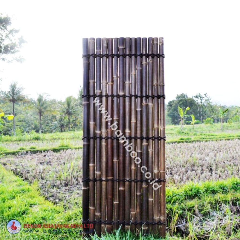 Black Bamboo Half Raft Panel - Bamboo Panels, Bamboo Screen, Bamboo Screens - Image 1